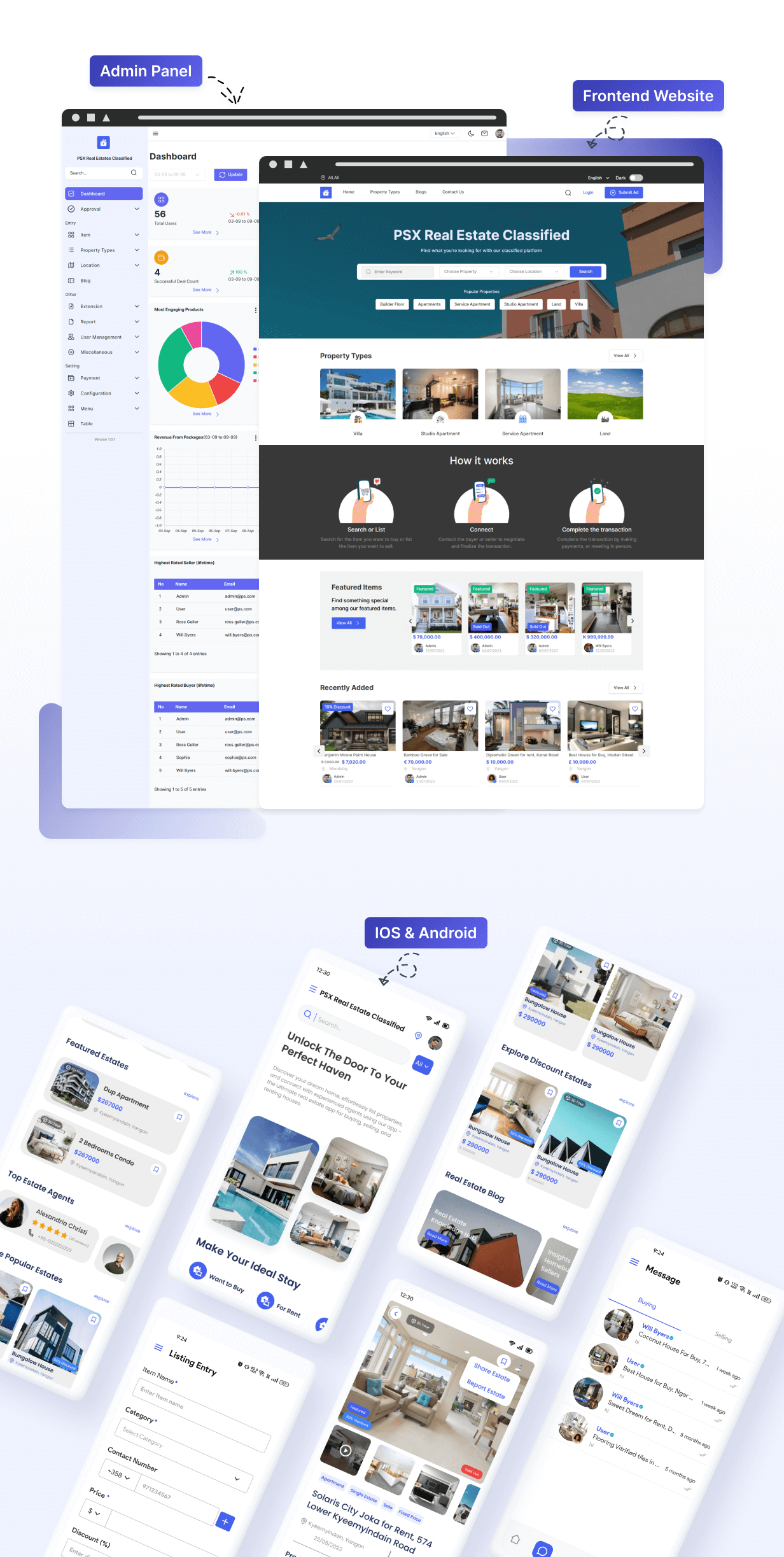 Property & Estate Classifieds | Broker Listings App with Full Frontend and Admin Panel (1.4.1)
